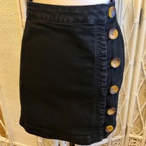 FREE PEOPLE Black Little Daisies Mini Skirt size 6